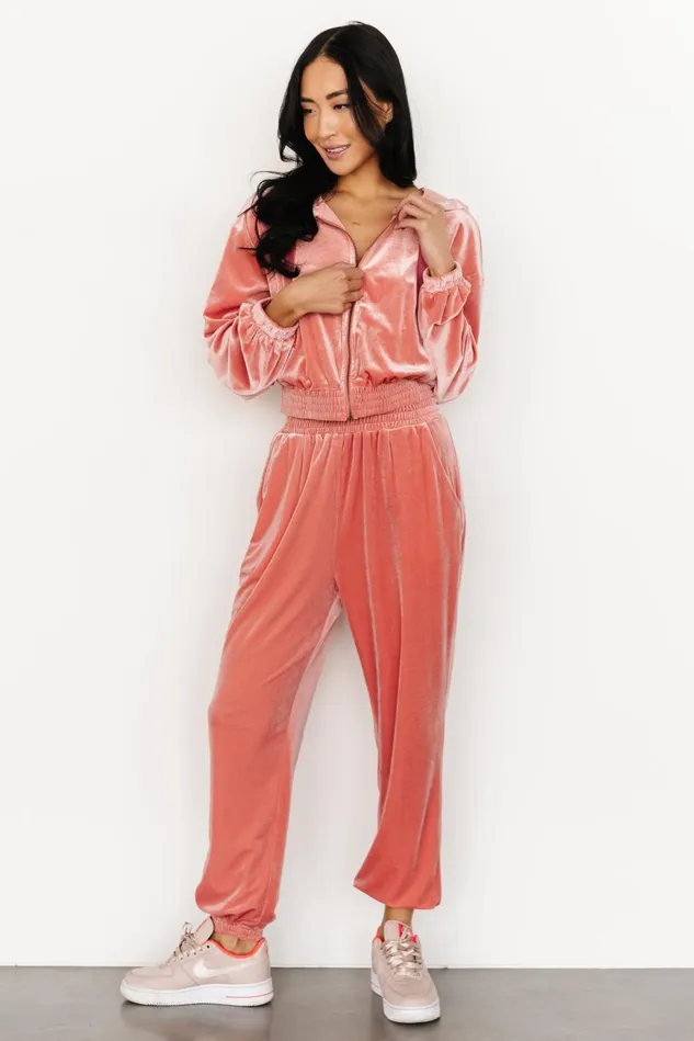 Baltic Born Pants Women Bewitched Velvet Jogger Pants Pink