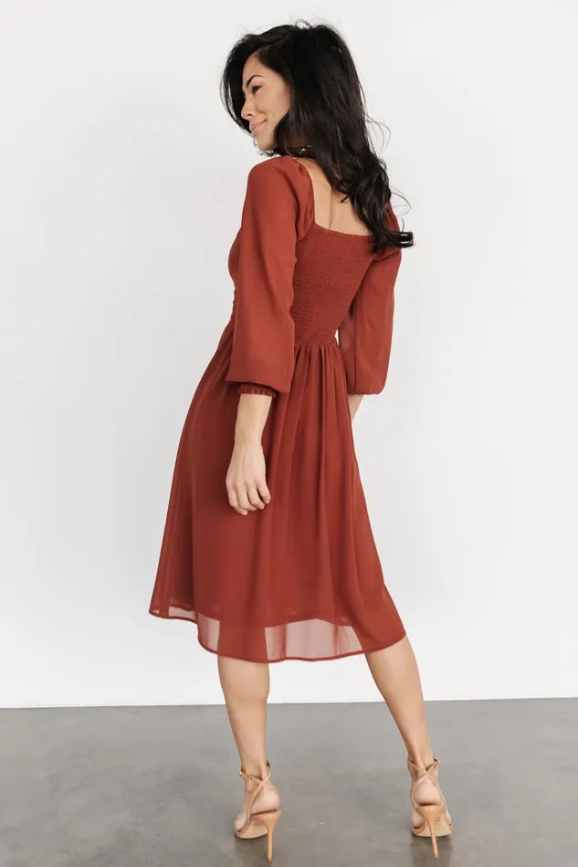 Baltic Born Short Dresses Women Elise Short Dress Cinnamon Baltic Born Short Dresses Women Elise Short Dress Cinnamon