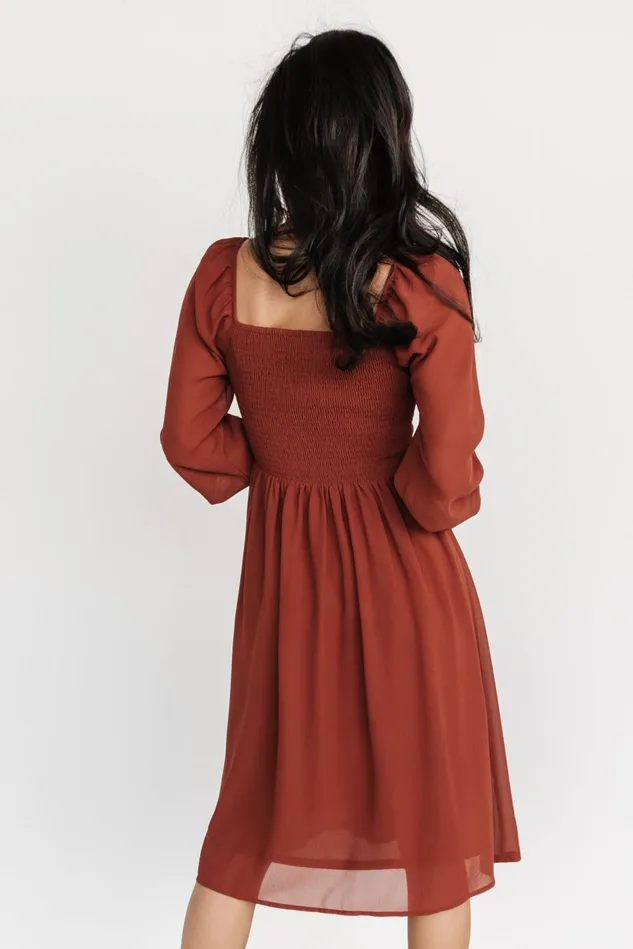 Baltic Born Short Dresses Women Elise Short Dress Cinnamon Baltic Born Short Dresses Women Elise Short Dress Cinnamon