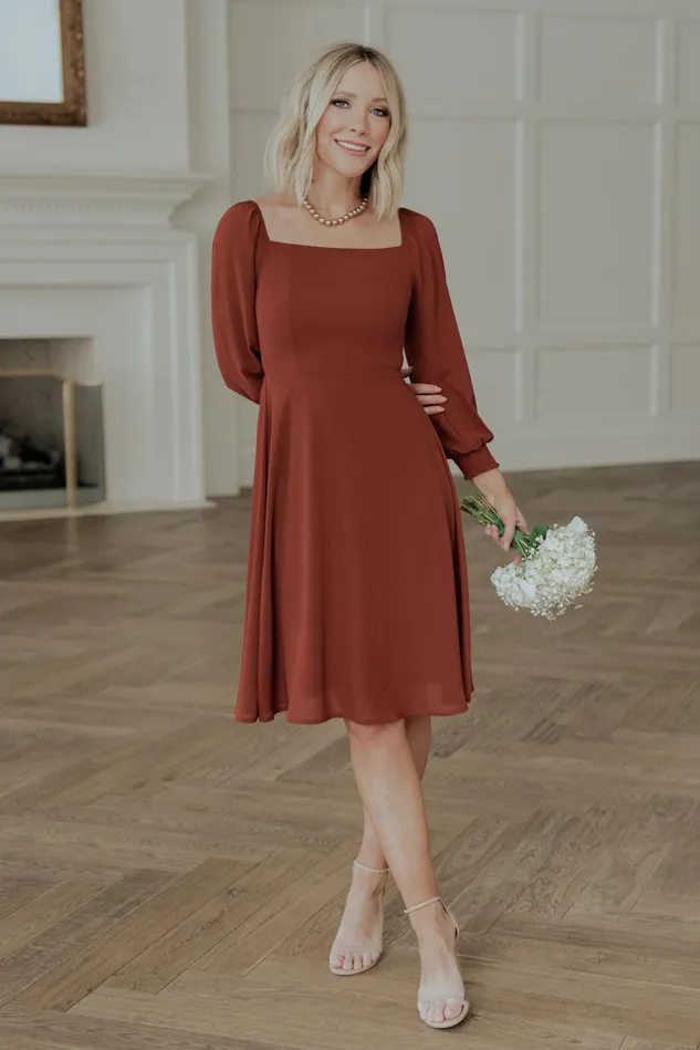 Baltic Born Short Dresses Women Elise Short Dress Cinnamon Baltic Born Short Dresses Women Elise Short Dress Cinnamon