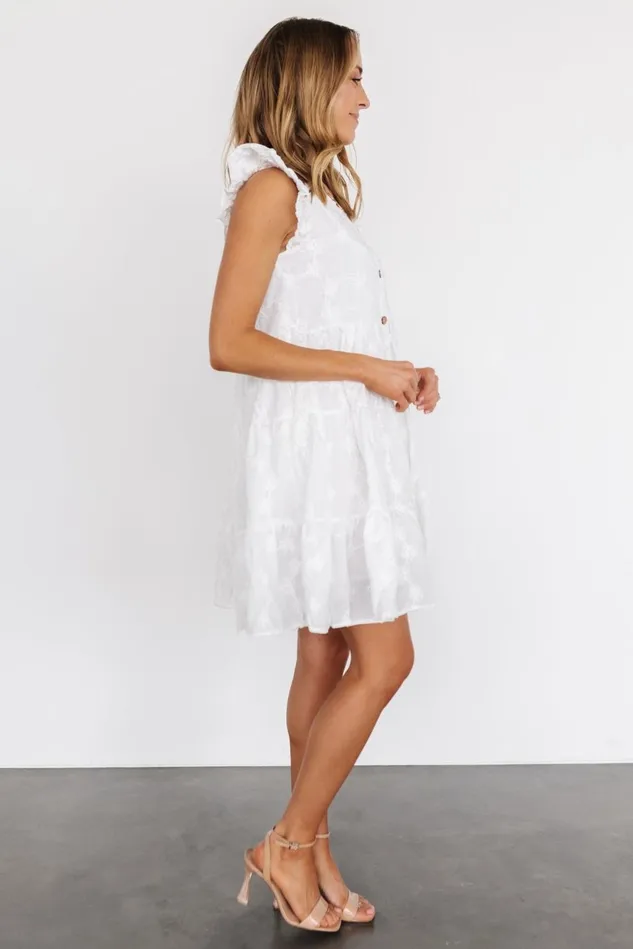 Baltic Born Short Dresses Women Kayla Button Up Short Dress Off White Baltic Born Short Dresses Women Kayla Button Up Short Dress Off White