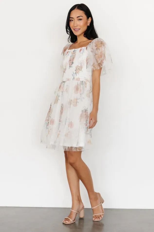 Baltic Born Short Dresses Women Tivoli Tulle Short Dress White Multi Baltic Born Short Dresses Women Tivoli Tulle Short Dress White Multi