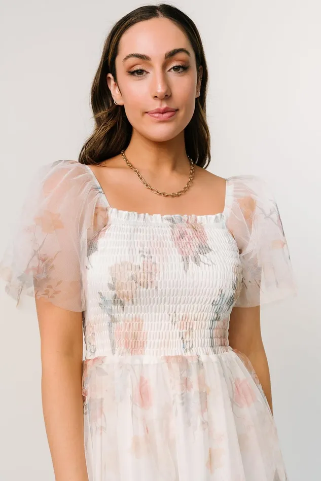 Baltic Born Short Dresses Women Tivoli Tulle Short Dress White Multi Baltic Born Short Dresses Women Tivoli Tulle Short Dress White Multi