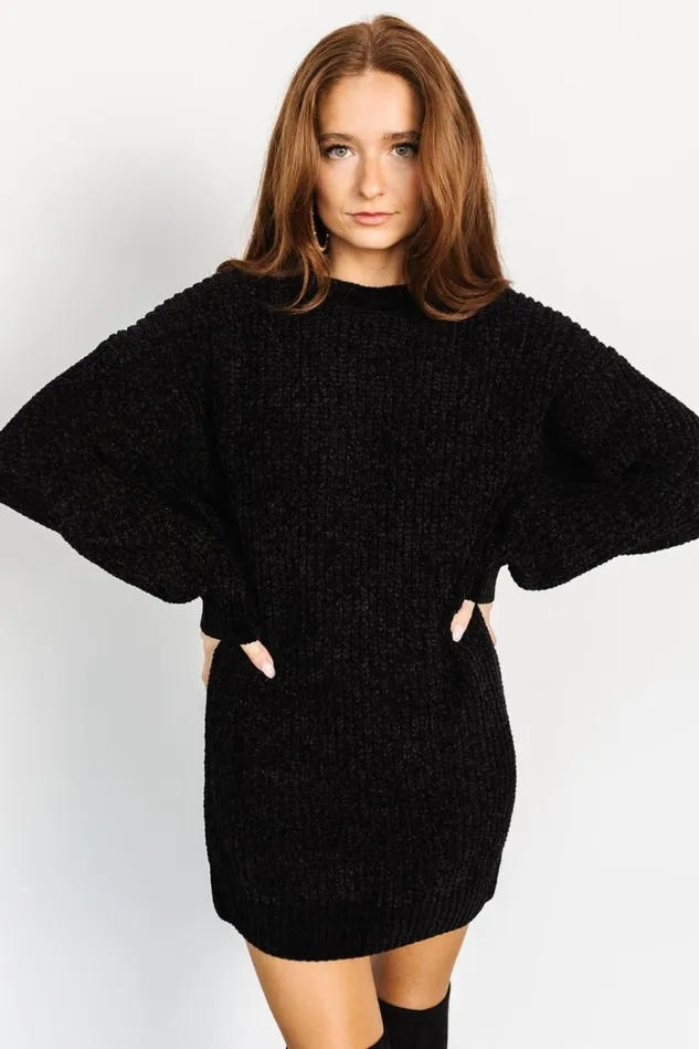 Baltic Born Sweaters Women Christa Sweater Dress Black Baltic Born Sweaters Women Christa Sweater Dress Black
