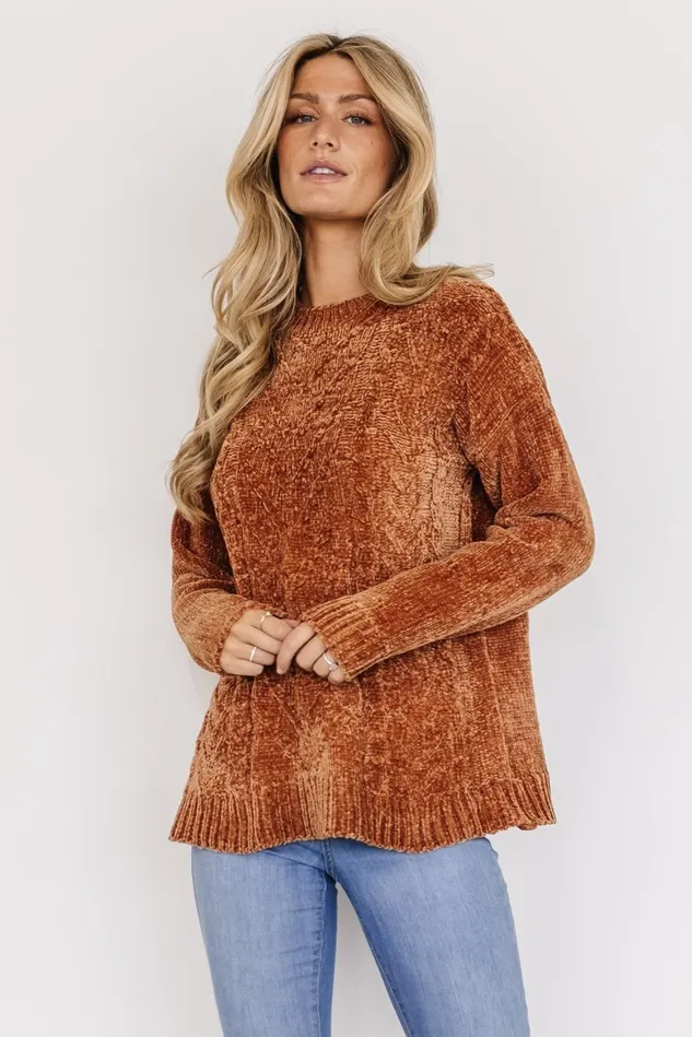 Baltic Born Sweaters Women Jillian Knit Sweater Copper