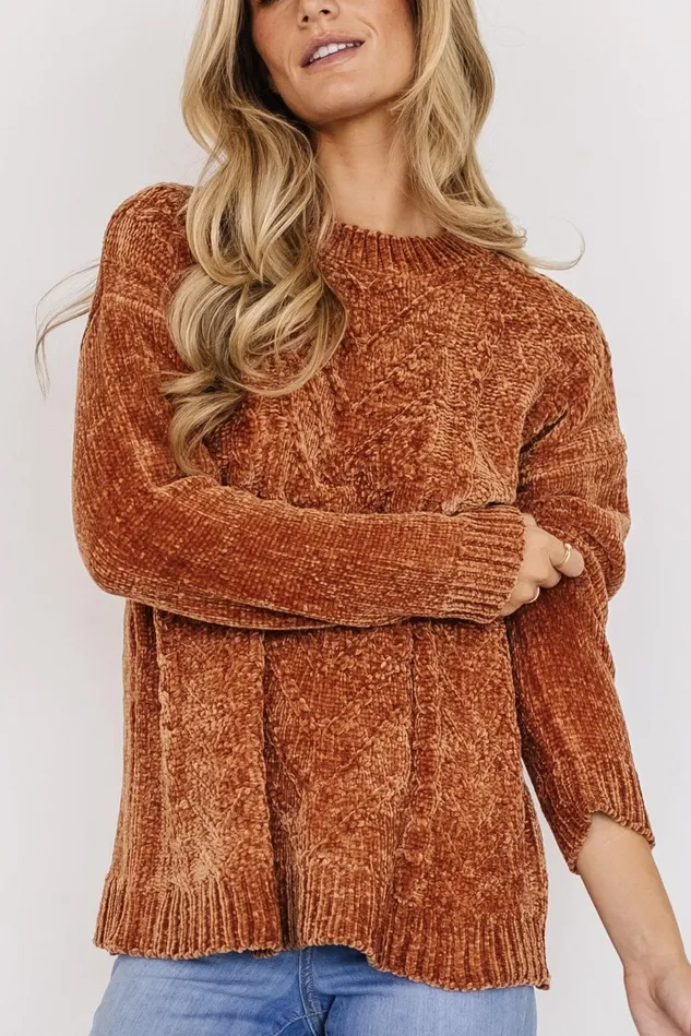 Baltic Born Sweaters Women Jillian Knit Sweater Copper Baltic Born Sweaters Women Jillian Knit Sweater Copper