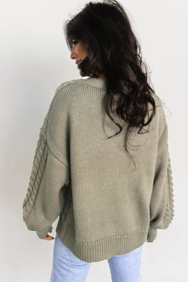 Baltic Born Sweaters Women Mona Knit Sweater Olive Baltic Born Sweaters Women Mona Knit Sweater Olive