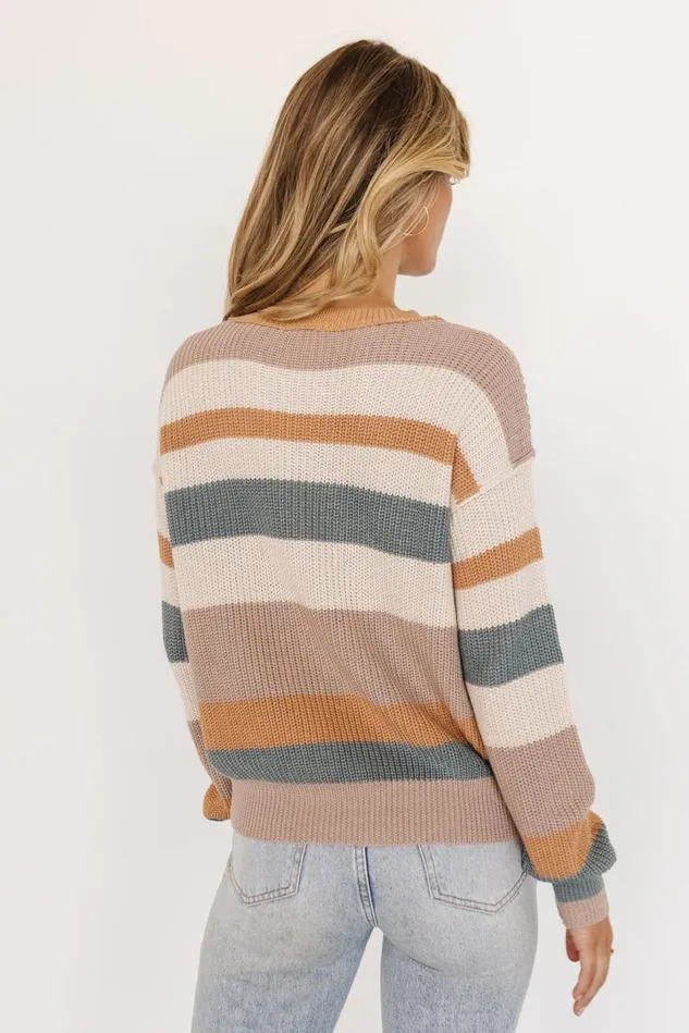 Baltic Born Sweaters Women Riverton Striped Sweater Ivory Multi Baltic Born Sweaters Women Riverton Striped Sweater Ivory Multi