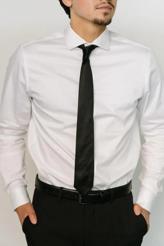 Baltic Born Ties Women Classic Satin Tie Black
