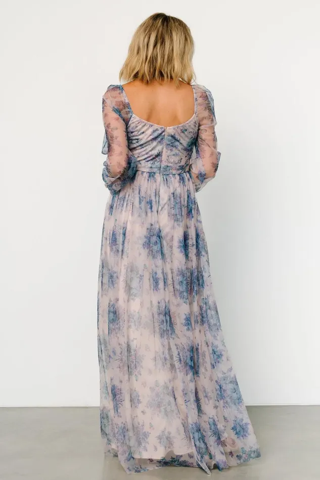 Baltic Born Tulle Styles Women Desiree Tulle Maxi Dress Natural Slate Floral Baltic Born Tulle Styles Women Desiree Tulle Maxi Dress Natural Slate Floral
