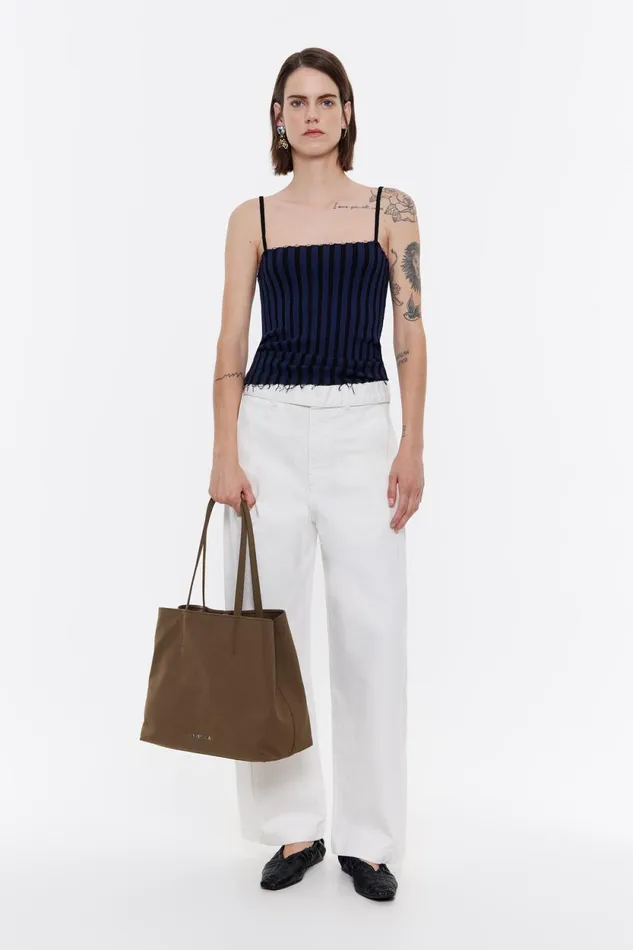 BARREL 8211 White Belted Jeans White Women Bimba Y Lola Trousers
