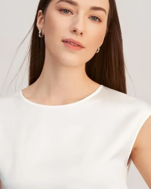 Basic Casual Sleeveless Silk Tee With OEKO Certification Women Lilysilk Tops