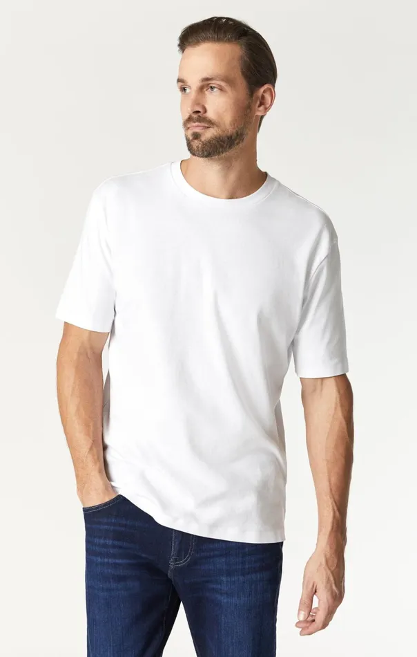 Basic Crew Neck TShirt In White Men Mavi Jeans TShirts