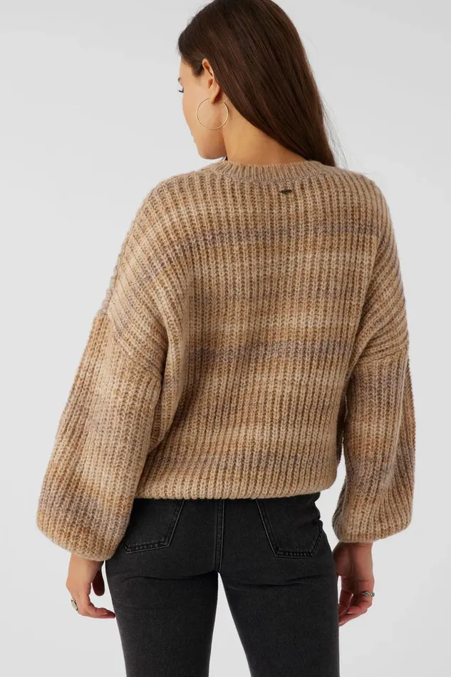 BAYOU OMBRE STRIPE SLOUCHY SWEATER Tobacc Brw Women O039NEILL Clothing
