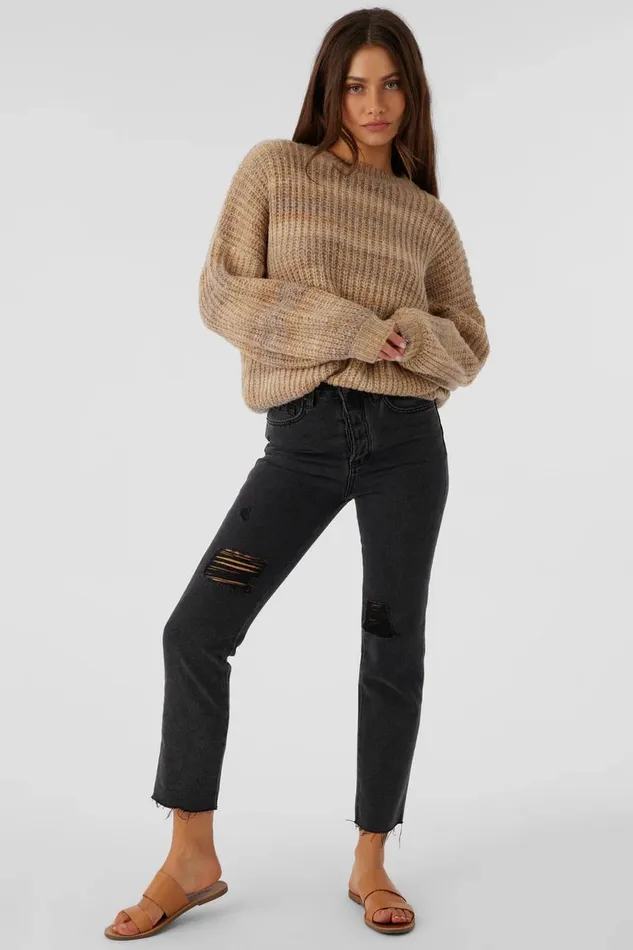 BAYOU OMBRE STRIPE SLOUCHY SWEATER Tobacc Brw Women O039NEILL Clothing