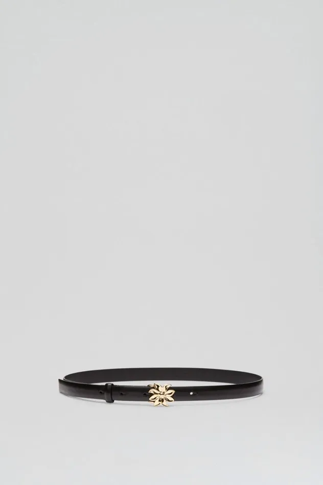 Belts Women Scanlan Theodore FLOWER BUCKLE BELT 2 Nero Belts Women Scanlan Theodore FLOWER BUCKLE BELT 2 Nero