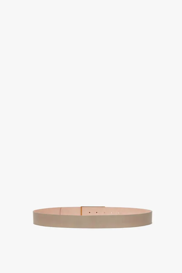 Belts Women Victoria Beckham Exclusive Jumbo Frame Belt In Beige Leather Belts Women Victoria Beckham Exclusive Jumbo Frame Belt In Beige Leather