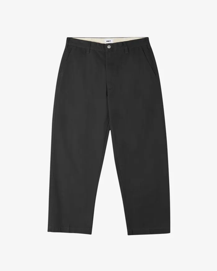 BIGWIG CHINO PANT Washed Black Men BOTTOMS OBEY Clothing