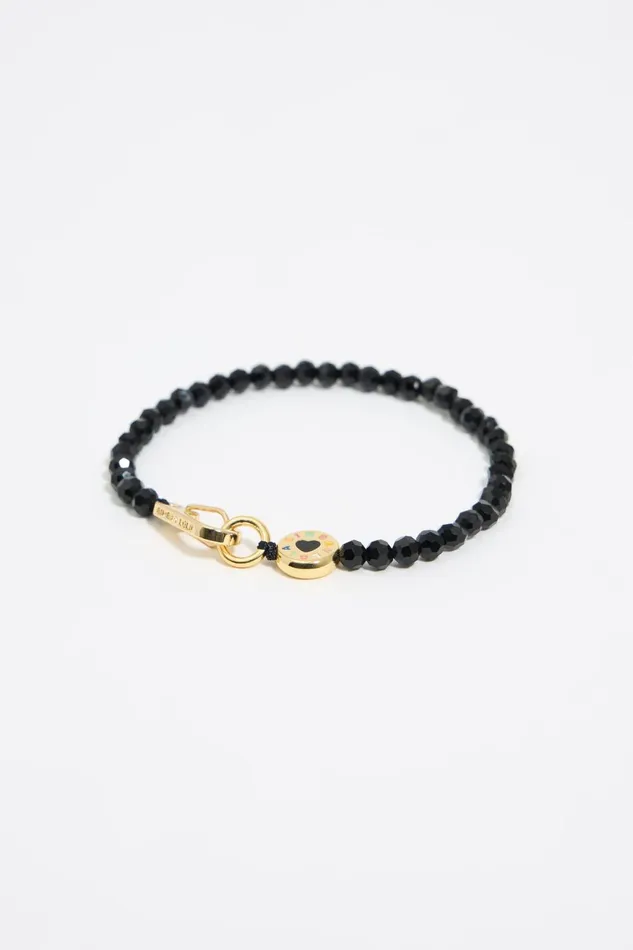 Black Crystals Logo Bracelet Black Women Bimba Y Lola Jewelry