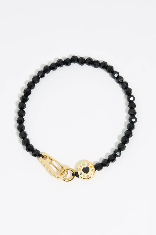 Black Crystals Logo Bracelet Black Women Bimba Y Lola Jewelry Black Crystals Logo Bracelet Black Women Bimba Y Lola Jewelry