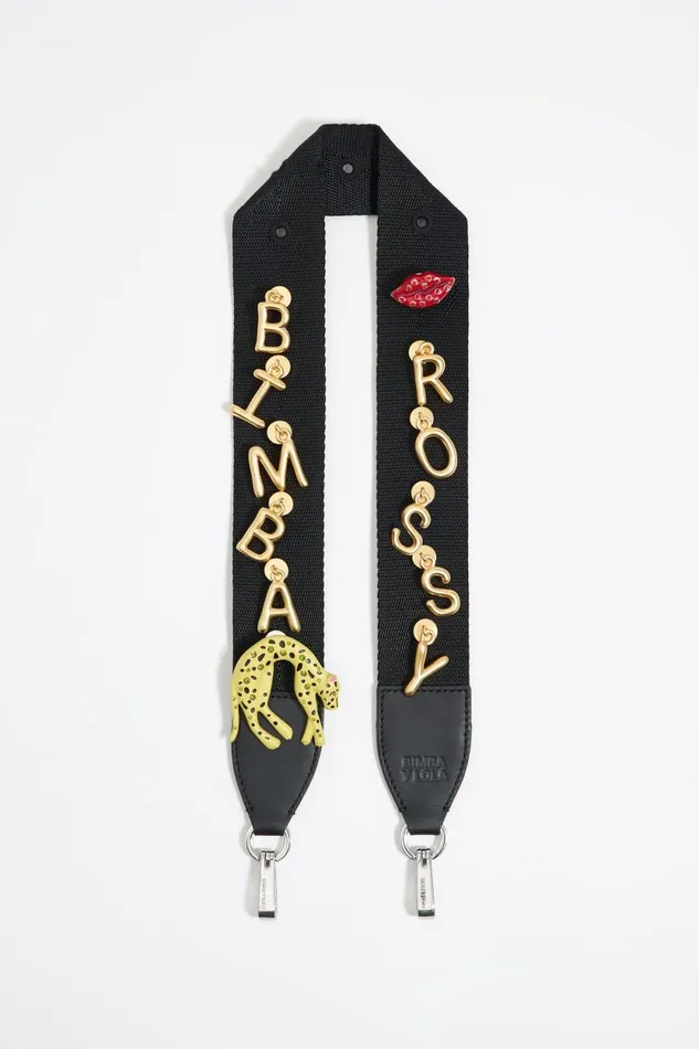 Black Customizable Crossbody Strap Black Women Bimba Y Lola Crossbody Straps