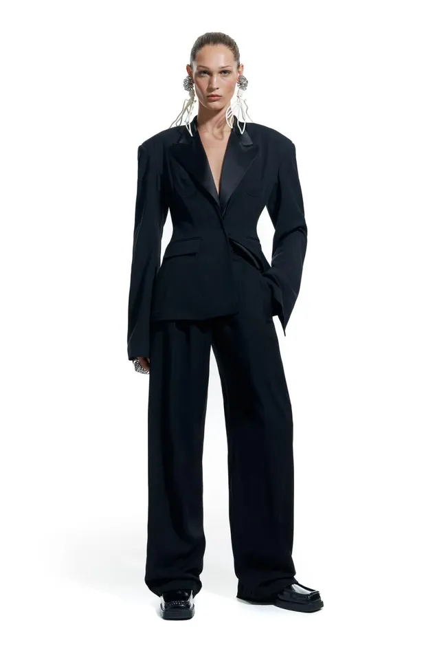 Black Fitted Lapel Jacket Black Women Bimba Y Lola Bimba Y Palomo Black Fitted Lapel Jacket Black Women Bimba Y Lola Bimba Y Palomo