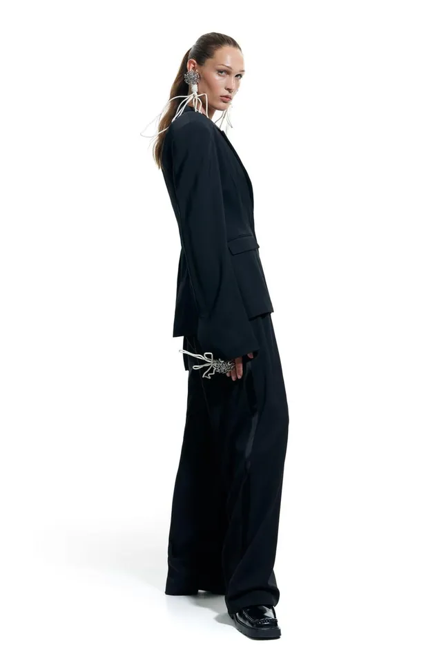 Black Fitted Lapel Jacket Black Women Bimba Y Lola Bimba Y Palomo Black Fitted Lapel Jacket Black Women Bimba Y Lola Bimba Y Palomo