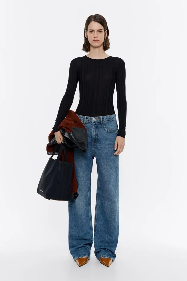 Black Fitted Sweater Black Women Bimba Y Lola Knitwear Black Fitted Sweater Black Women Bimba Y Lola Knitwear