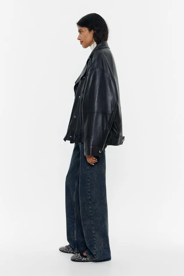 Black Leather Jacket Black Women Bimba Y Lola Jackets And Blazers Black Leather Jacket Black Women Bimba Y Lola Jackets And Blazers