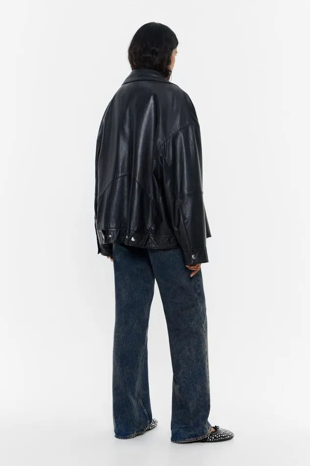 Black Leather Jacket Black Women Bimba Y Lola Jackets And Blazers Black Leather Jacket Black Women Bimba Y Lola Jackets And Blazers
