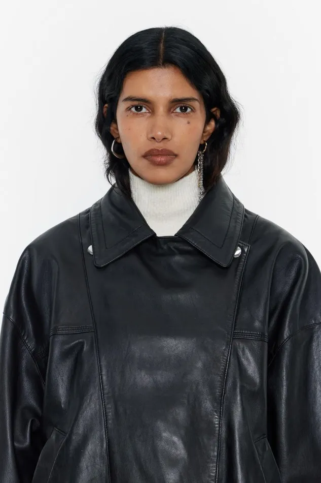 Black Leather Jacket Black Women Bimba Y Lola Jackets And Blazers Black Leather Jacket Black Women Bimba Y Lola Jackets And Blazers