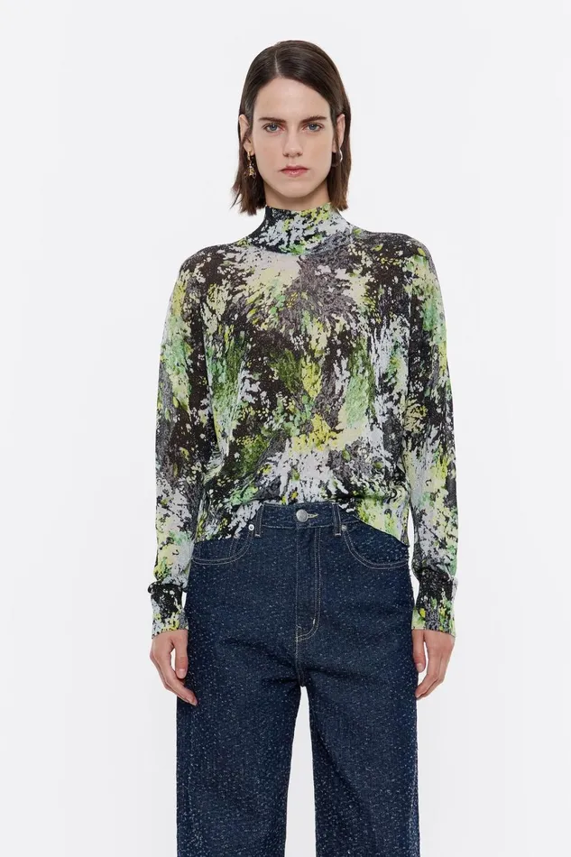 Black Mimosa Lurex Boxy Sweater Mimosa Black Women Bimba Y Lola Knitwear Black Mimosa Lurex Boxy Sweater Mimosa Black Women Bimba Y Lola Knitwear