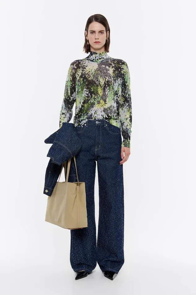 Black Mimosa Lurex Boxy Sweater Mimosa Black Women Bimba Y Lola Knitwear Black Mimosa Lurex Boxy Sweater Mimosa Black Women Bimba Y Lola Knitwear