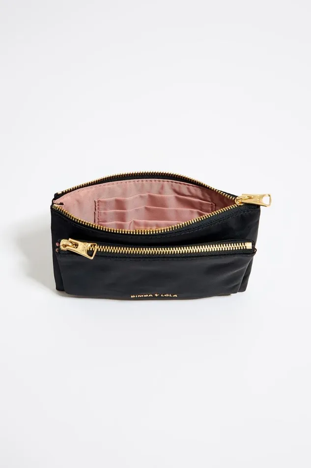Black Nylon Double Purse Black Women Bimba Y Lola Wallets And Coin Purses Black Nylon Double Purse Black Women Bimba Y Lola Wallets And Coin Purses