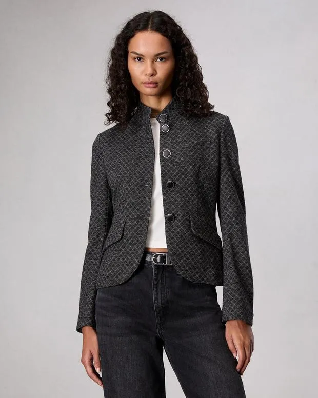 Blazers and Vests Women Rag and Bone Slade Patterned Blazer Black