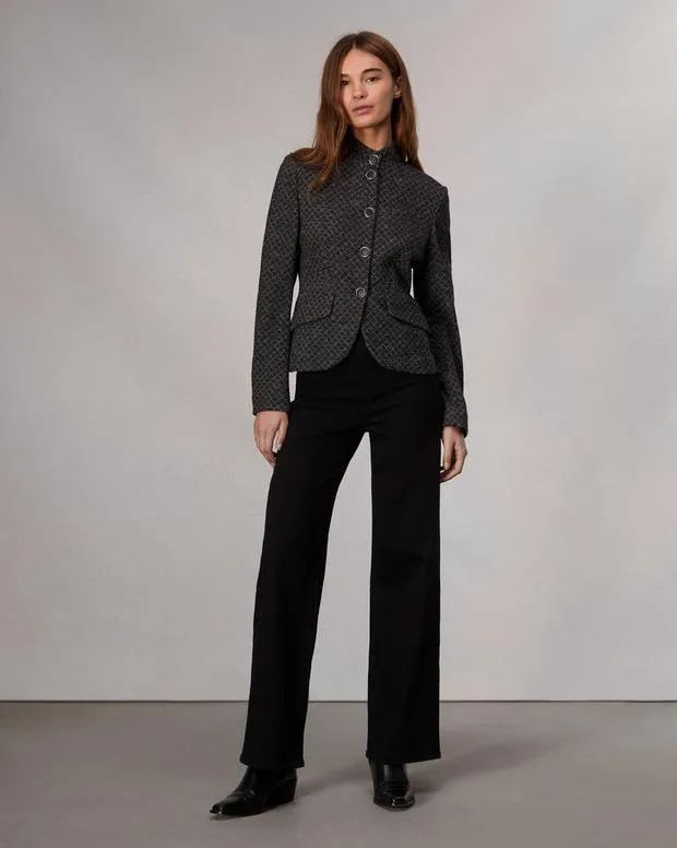 Blazers and Vests Women Rag and Bone Slade Patterned Blazer Black