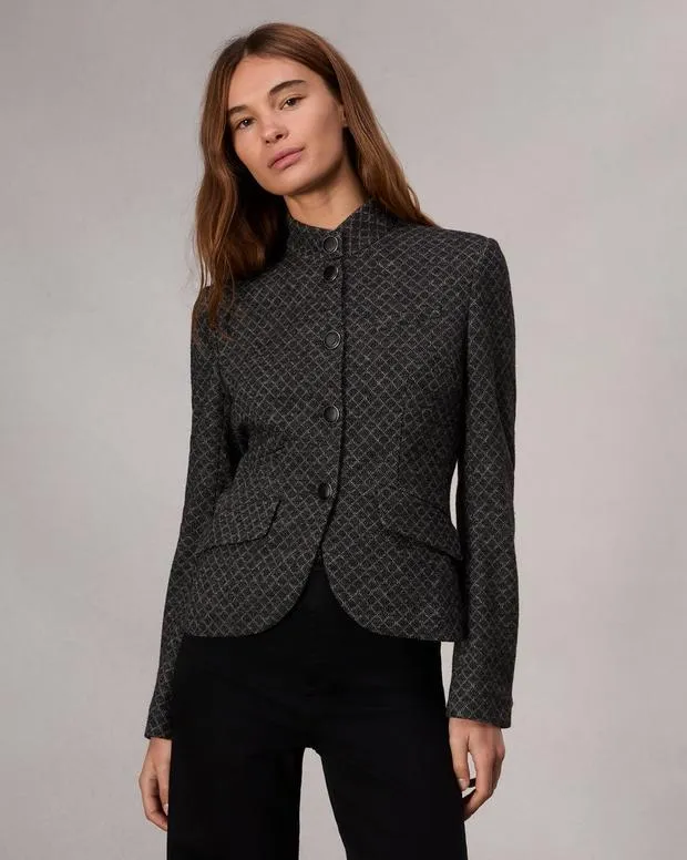Blazers and Vests Women Rag and Bone Slade Patterned Blazer Black