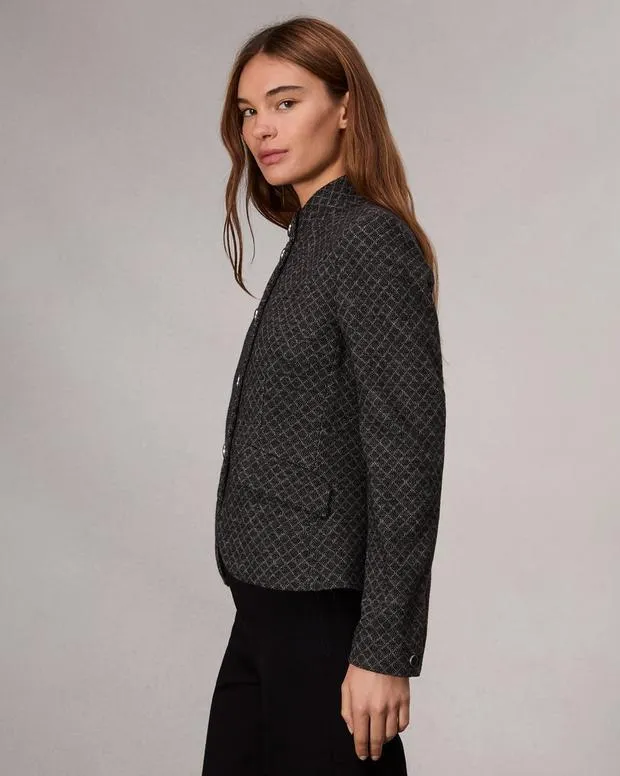 Blazers and Vests Women Rag and Bone Slade Patterned Blazer Black