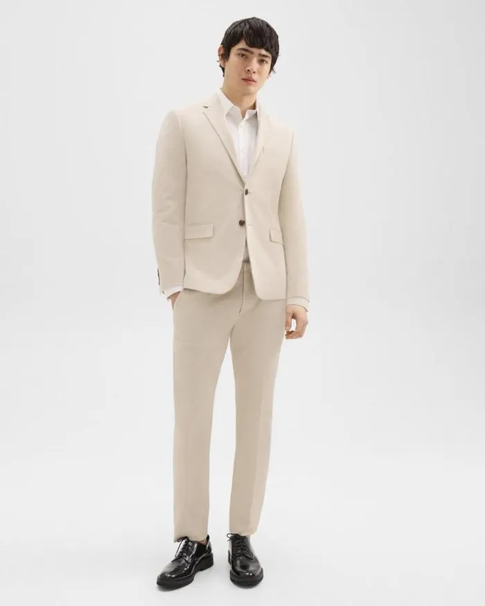 Blazers Jackets Men Theory Slim Blazer In Stretch Cotton New Sand Blazers Jackets Men Theory Slim Blazer In Stretch Cotton New Sand