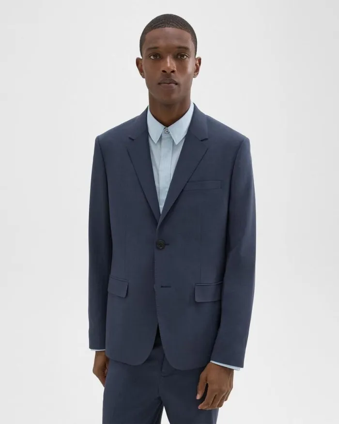 Blazers Jackets Men Theory Virgin Wool TwoButton Blazer Inkwell