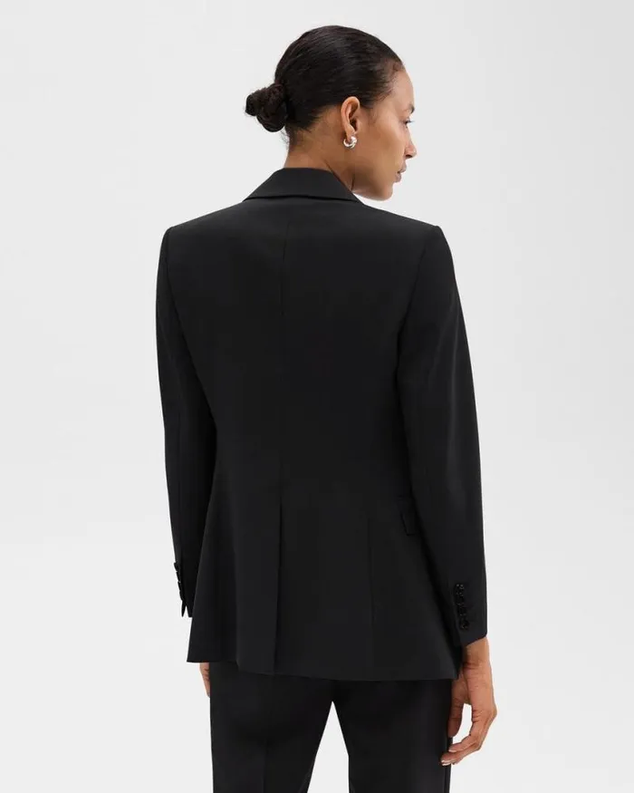 Blazers Jackets Women Theory Etiennette Blazer In Good Wool Black