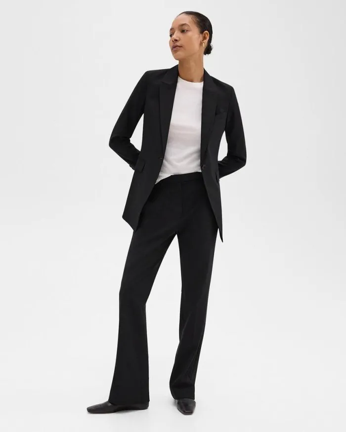 Blazers Jackets Women Theory Etiennette Blazer In Good Wool Black