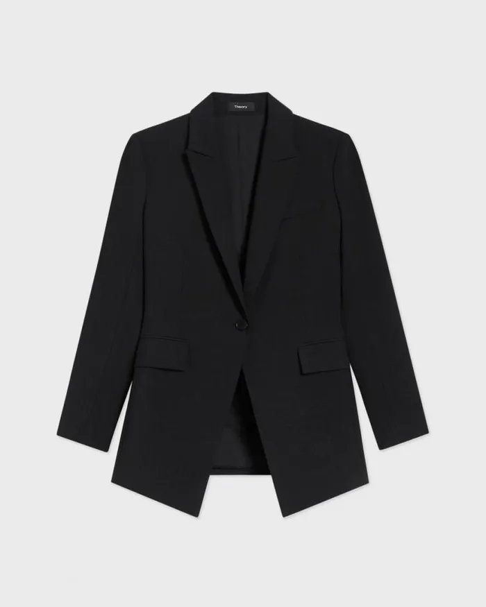 Blazers Jackets Women Theory Etiennette Blazer In Good Wool Black