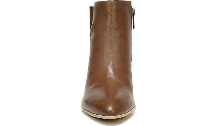 Booties Women Franco Sarto Sarto Kinga Block Heel Bootie Walnut Leather