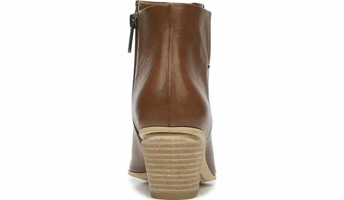 Booties Women Franco Sarto Sarto Kinga Block Heel Bootie Walnut Leather
