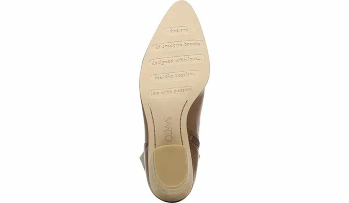 Booties Women Franco Sarto Sarto Kinga Block Heel Bootie Walnut Leather