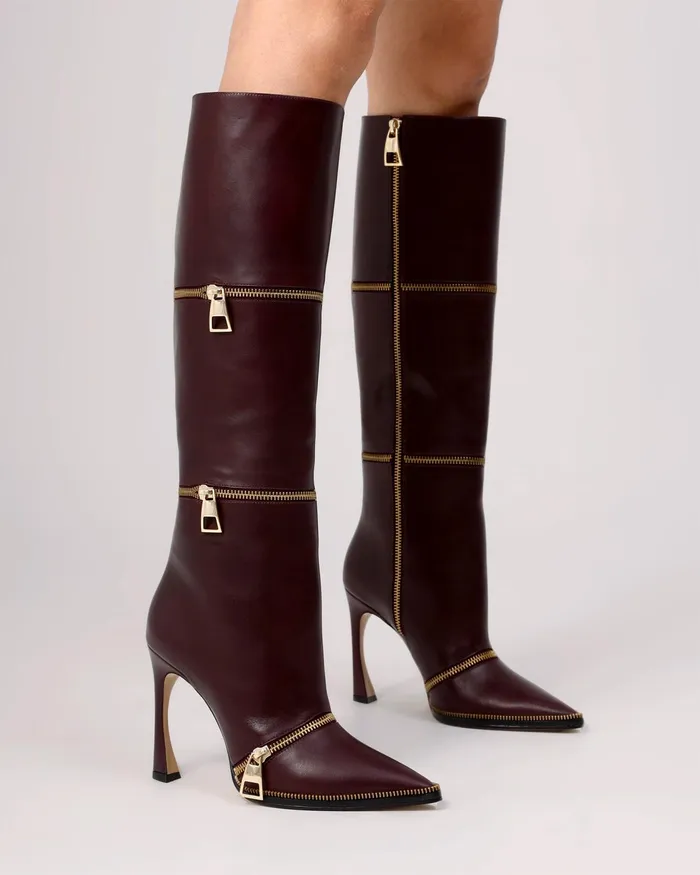 Boots Women Alexandre Birman Luxury Boots 8211 Zoe 85 Boot 8211 Alexandre Birman Boots 8211 Designer Boots Dark Plum
