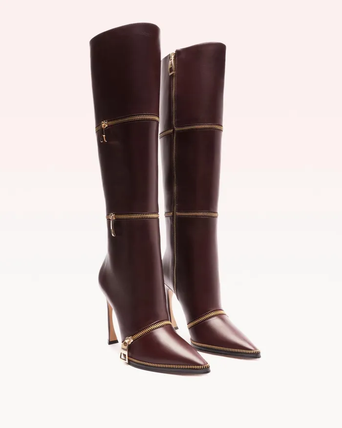 Boots Women Alexandre Birman Luxury Boots 8211 Zoe 85 Boot 8211 Alexandre Birman Boots 8211 Designer Boots Dark Plum