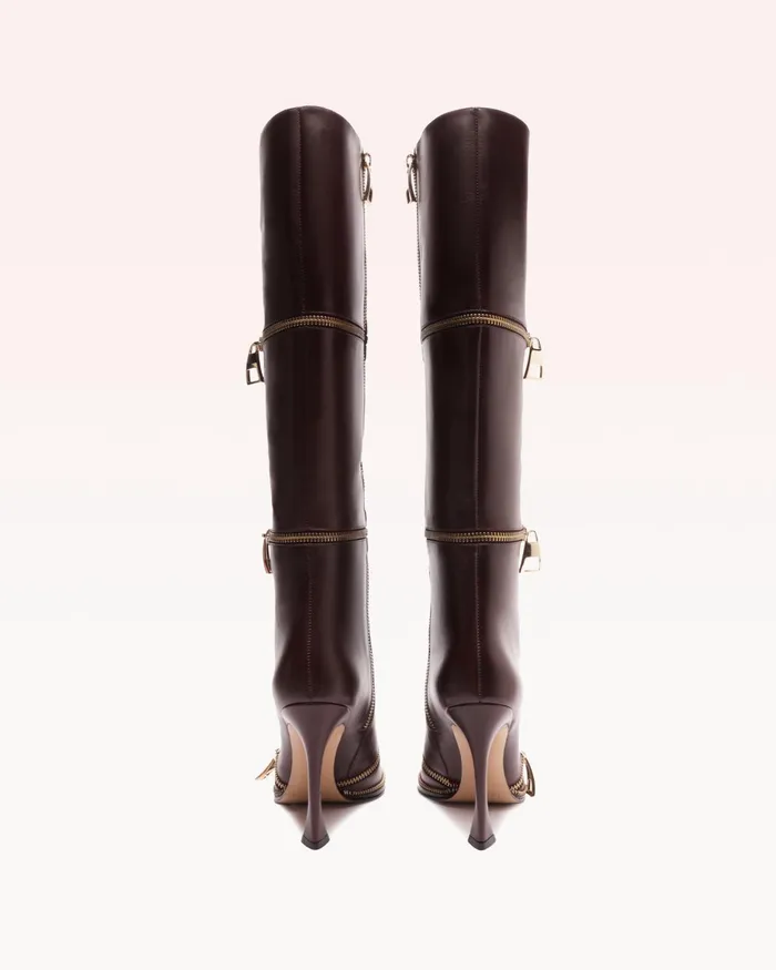 Boots Women Alexandre Birman Luxury Boots 8211 Zoe 85 Boot 8211 Alexandre Birman Boots 8211 Designer Boots Dark Plum