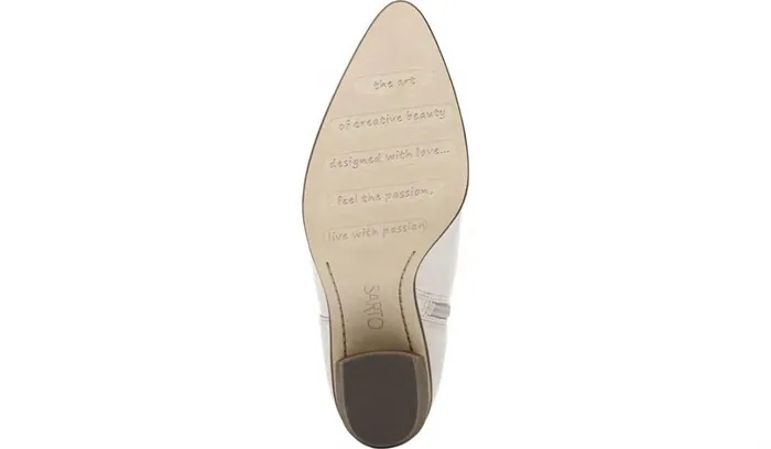 Boots Women Franco Sarto Sarto Kinga Block Heel Bootie Ecru Leather